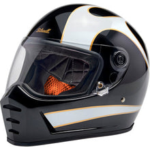 Lane Splitter Helmet — Gloss Black with White Flames