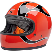 Biltwell Gringo Helmet - Flames - Competition Orange