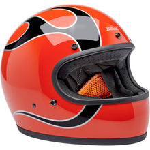 Biltwell Gringo Helmet - Flames - Competition Orange