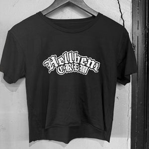 Old English Crop Top - Black